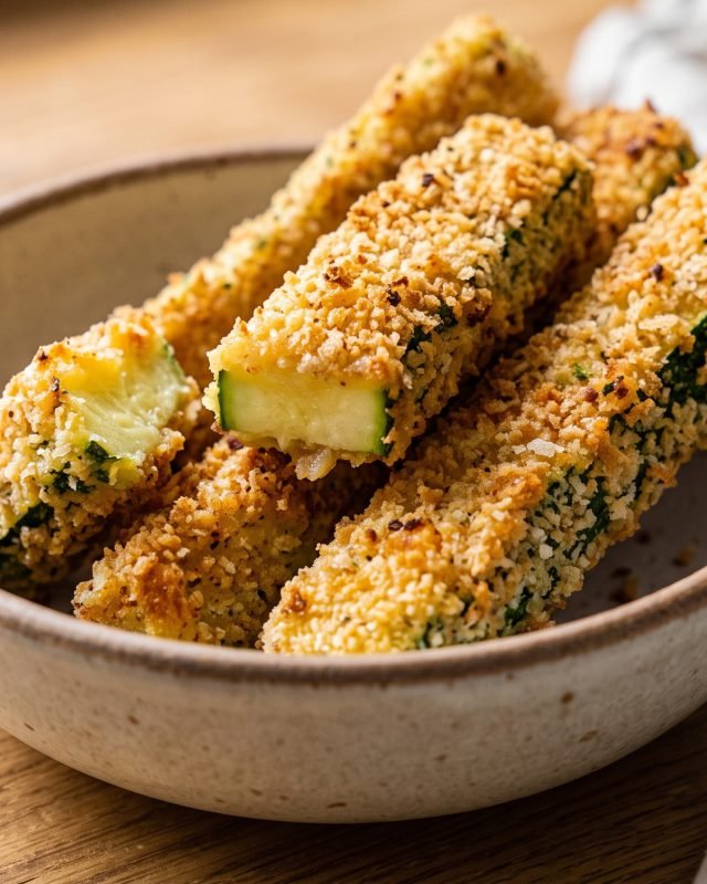 Bastones de calabacín al parmesano