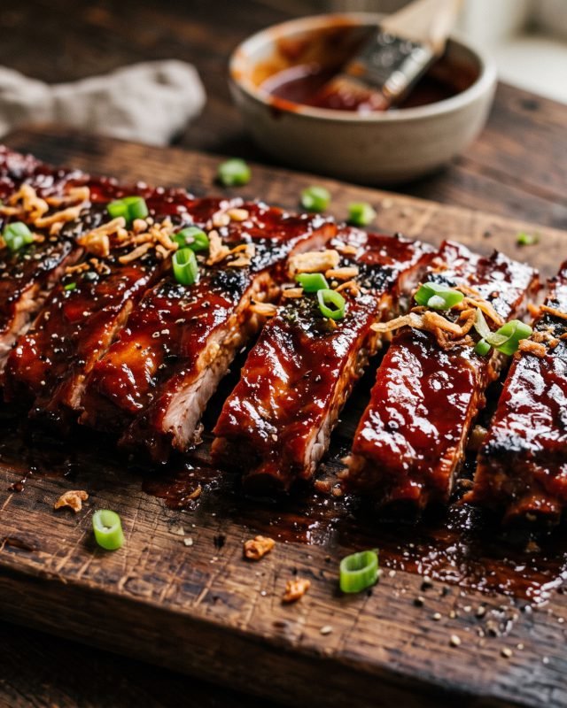 Costillas de cerdo BBQ exprés